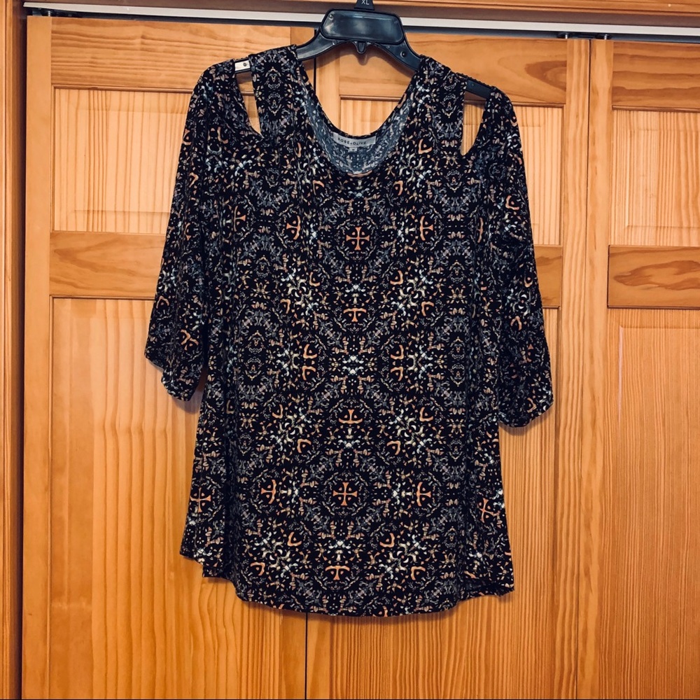 Rose & Olive Cold Shoulder Top
